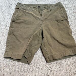 American Eagle Outfitters Olive Flat Front Shorts